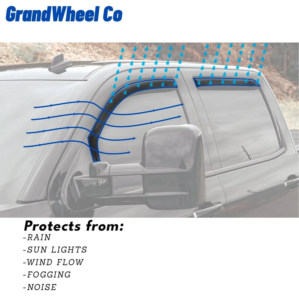 Window Deflectors Smoke Tinted in-Channel For Accord 13-17, 13-17