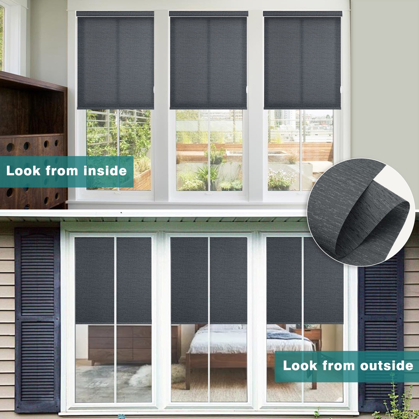 Changshade Light Filtering Curtains Window Blinds Roller Shades Room Darkening