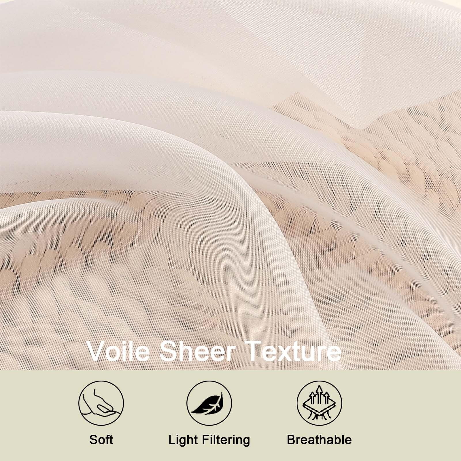 Cafe Curtains 36 Inch Length Tier 2 Pieces, 42″W x 36″L (Pack of 2) White