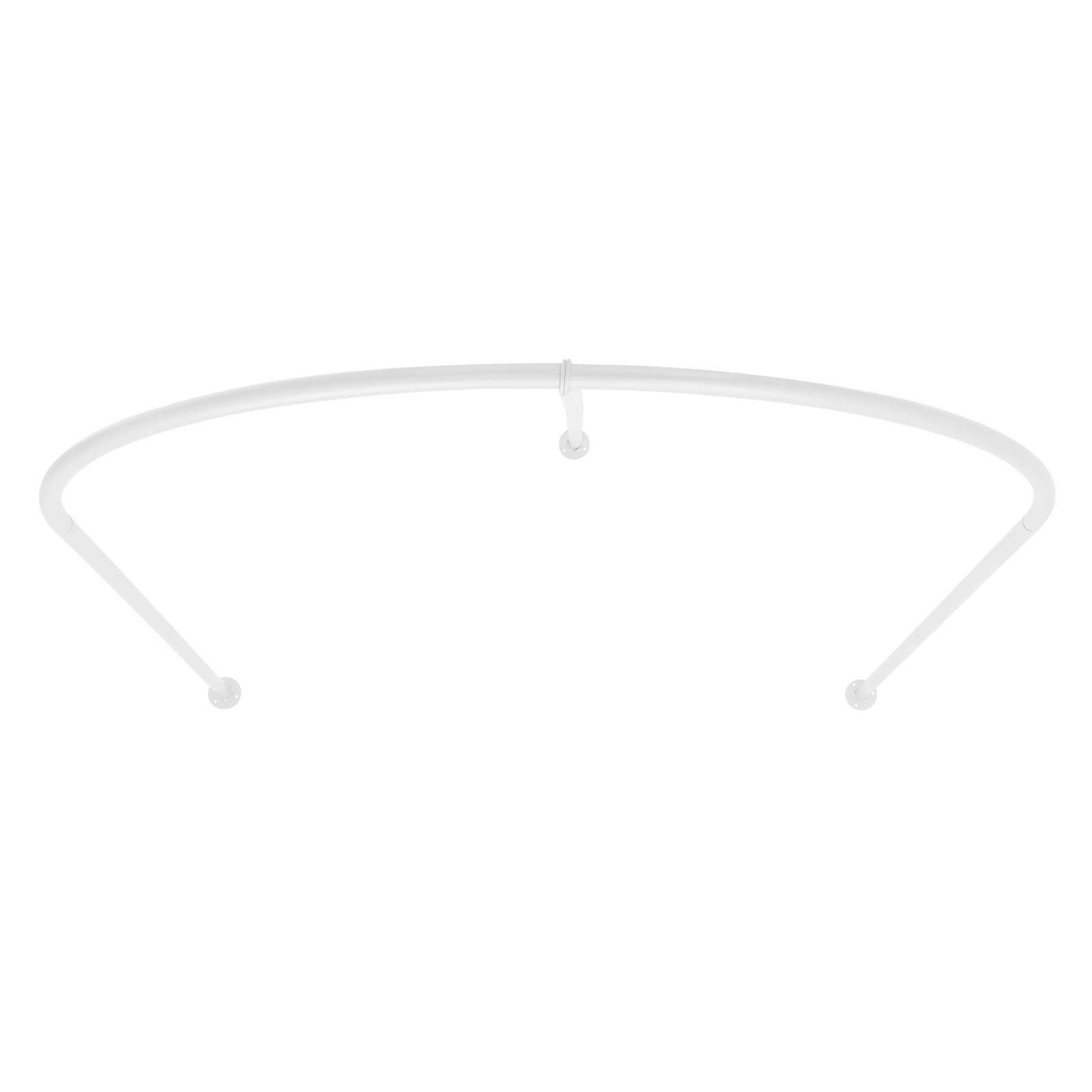 U-Shaped Wall-Mounted Privacy Curtain Rod 230 × 120 × 50 cm White