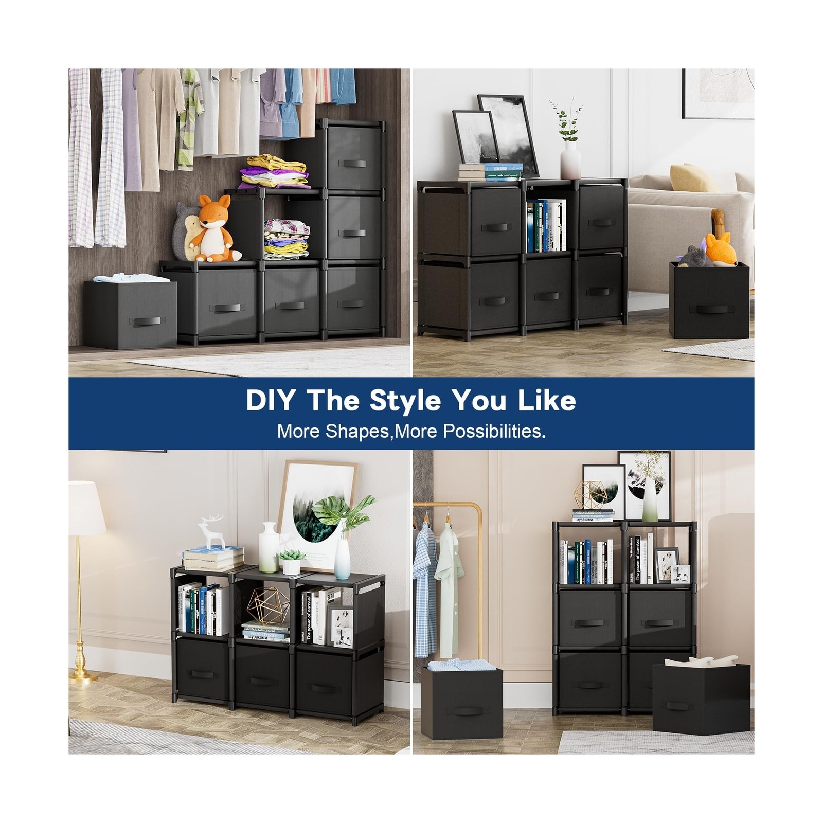 Mavivegue 6 Cube Storage Organizer, Closet Organizers and Storage, Cube Stora…