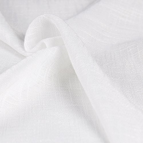 VOILYBIRD Palma Linen Textured Semi Sheer Curtains for Living Room 96 Inches