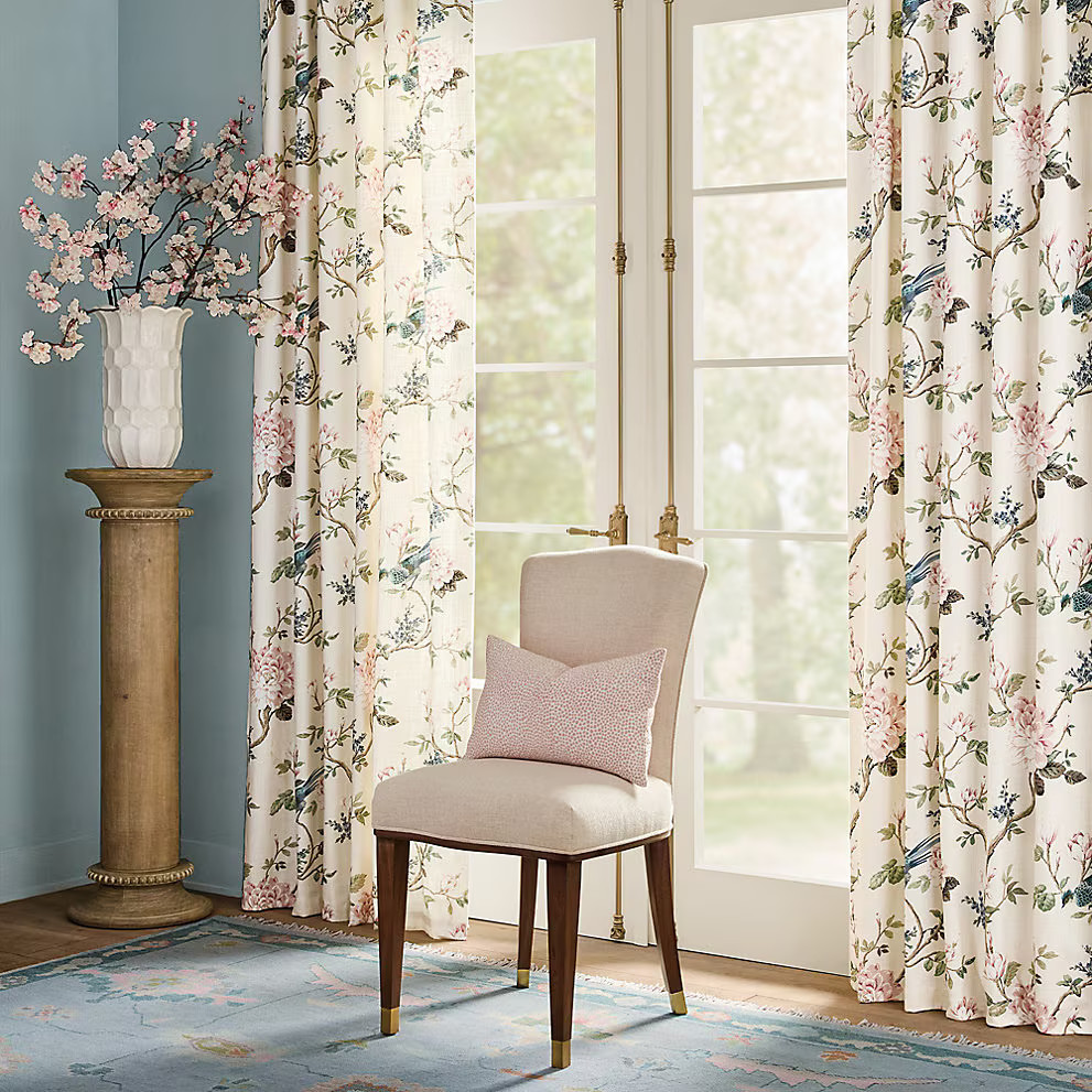 Ballard Designs Etta Floral Drapery Panel…