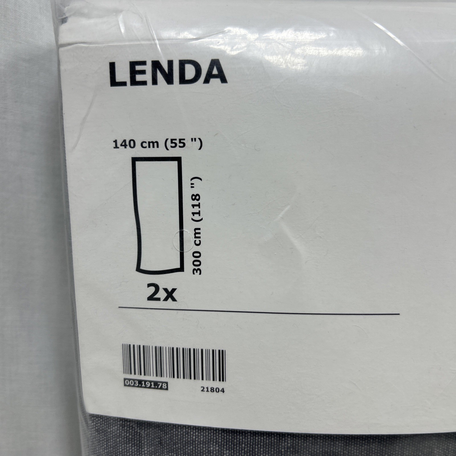 Ikea LENDA Curtains With Tie-Backs 55”x118” 1 pair, Grey Gray 003.191.78 – NEW!