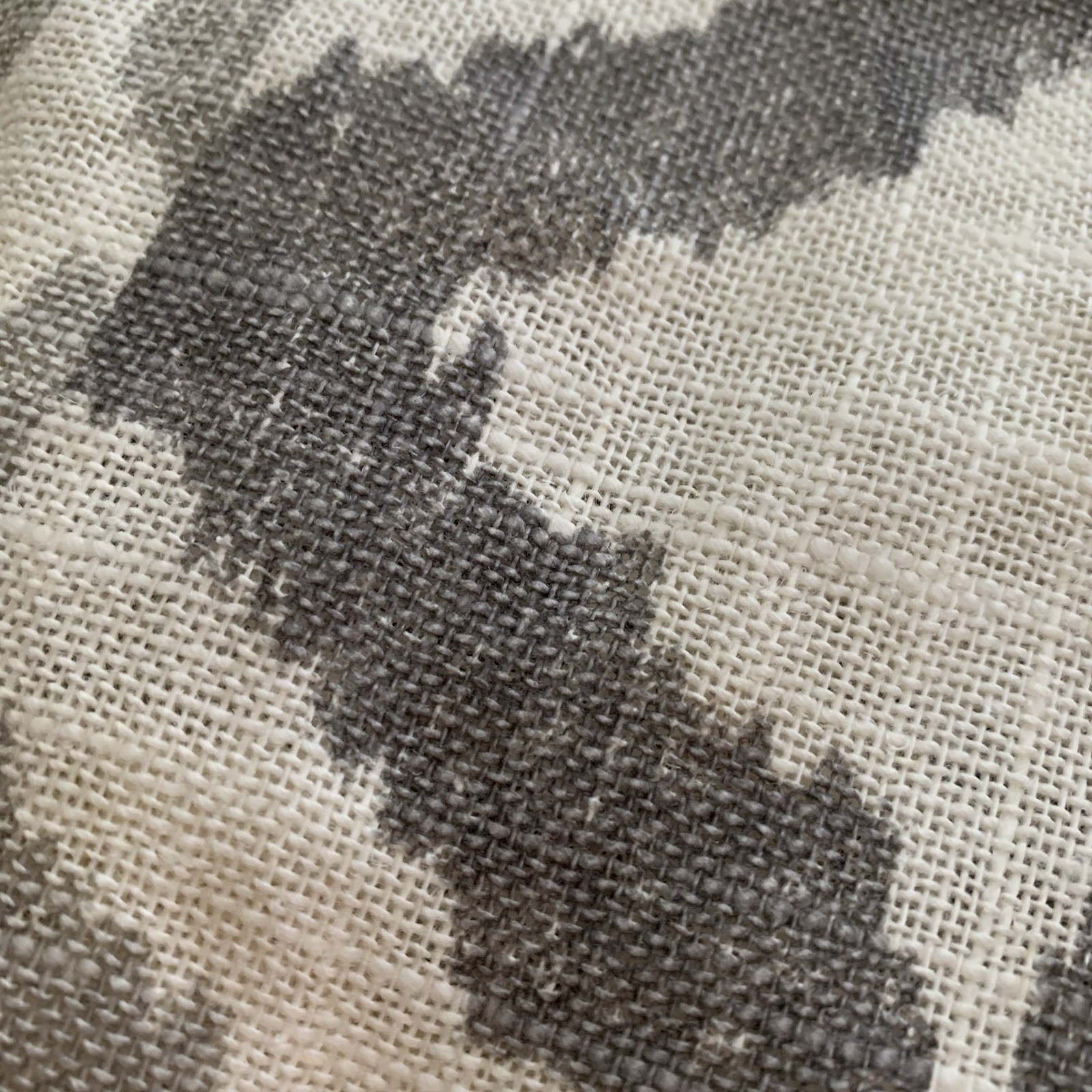 West Elm Linen Blend Curtain Panel 48” X 84” Gray Aztec