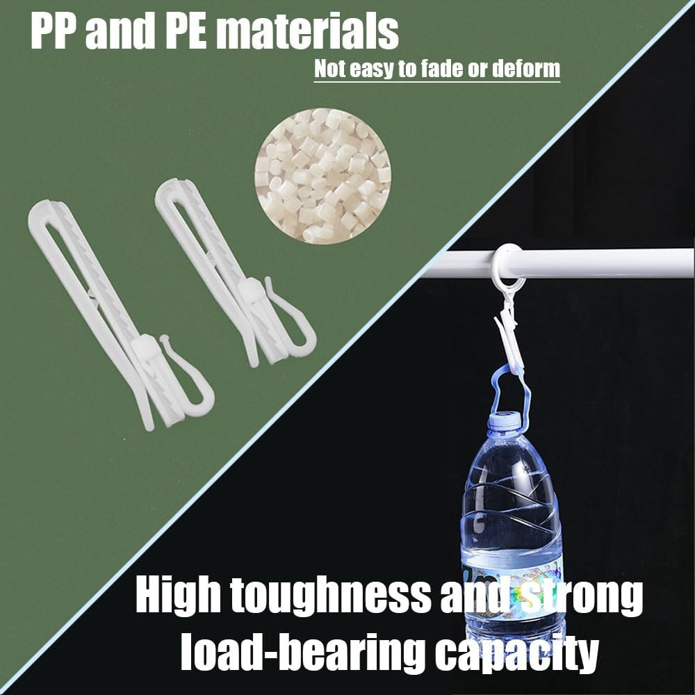 80 Pcs Adjustable Plastic Pinch Pleat Curtain Hooks & Clips – Durable Curtain…