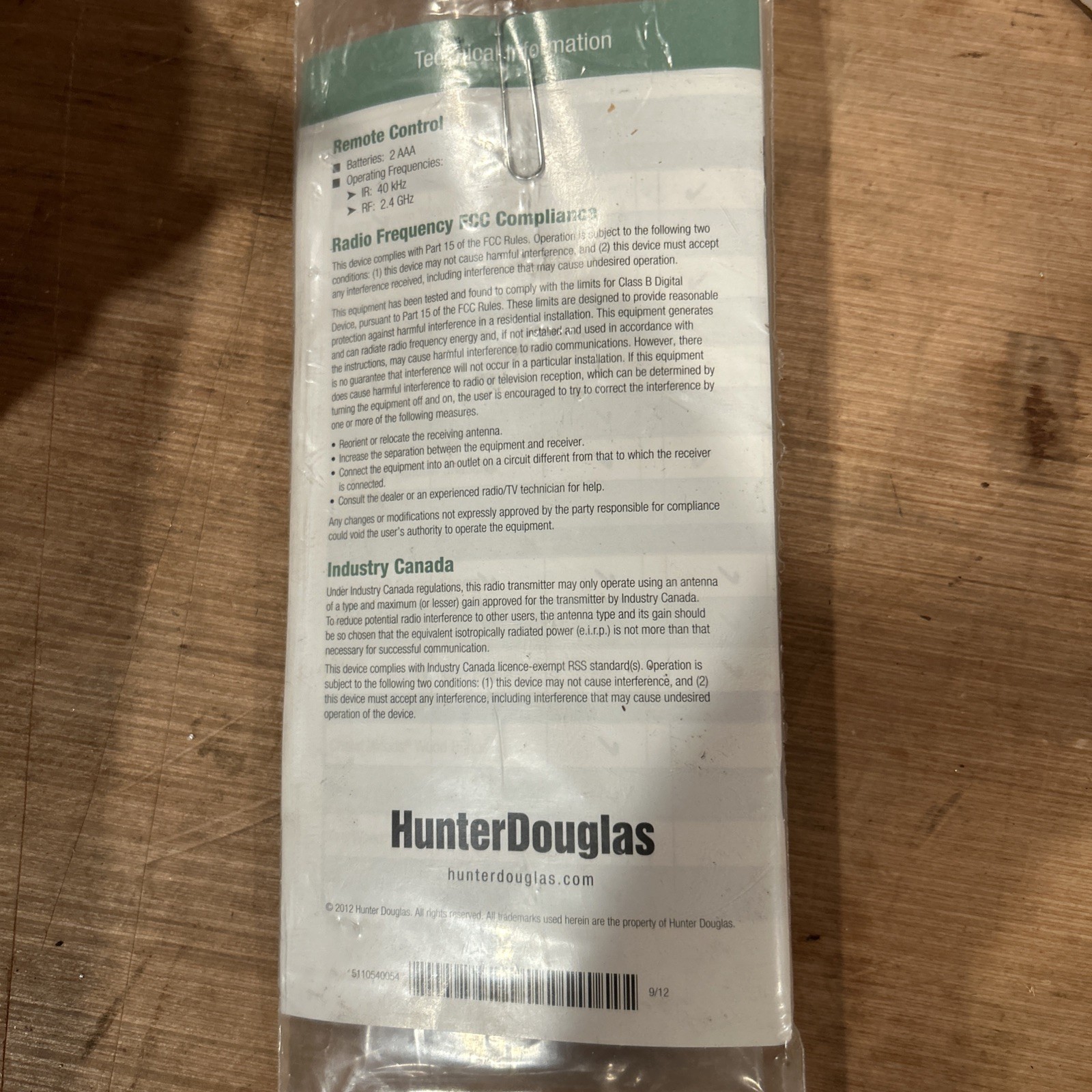 Brand New Hunter Douglas Platinum Remote PowerGlide, PowerRise and PowerTilt