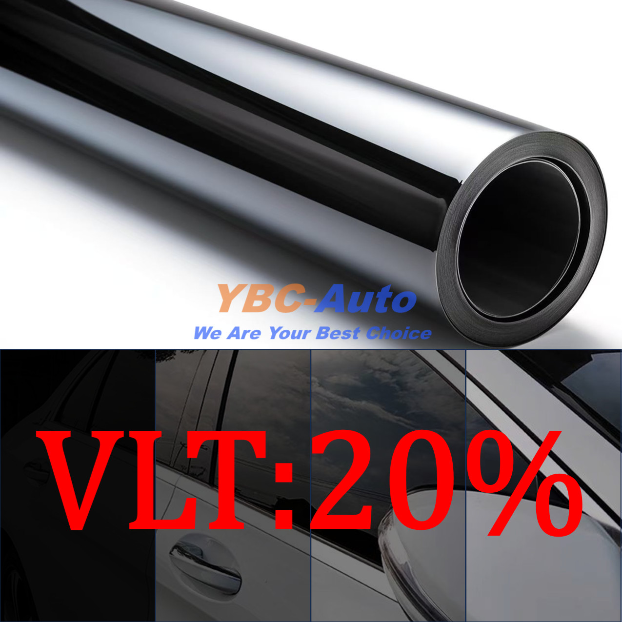 Uncut 20″x100′ FT Window Tint Film Roll Choose the Tint Shades 5%,15%,20%,35%