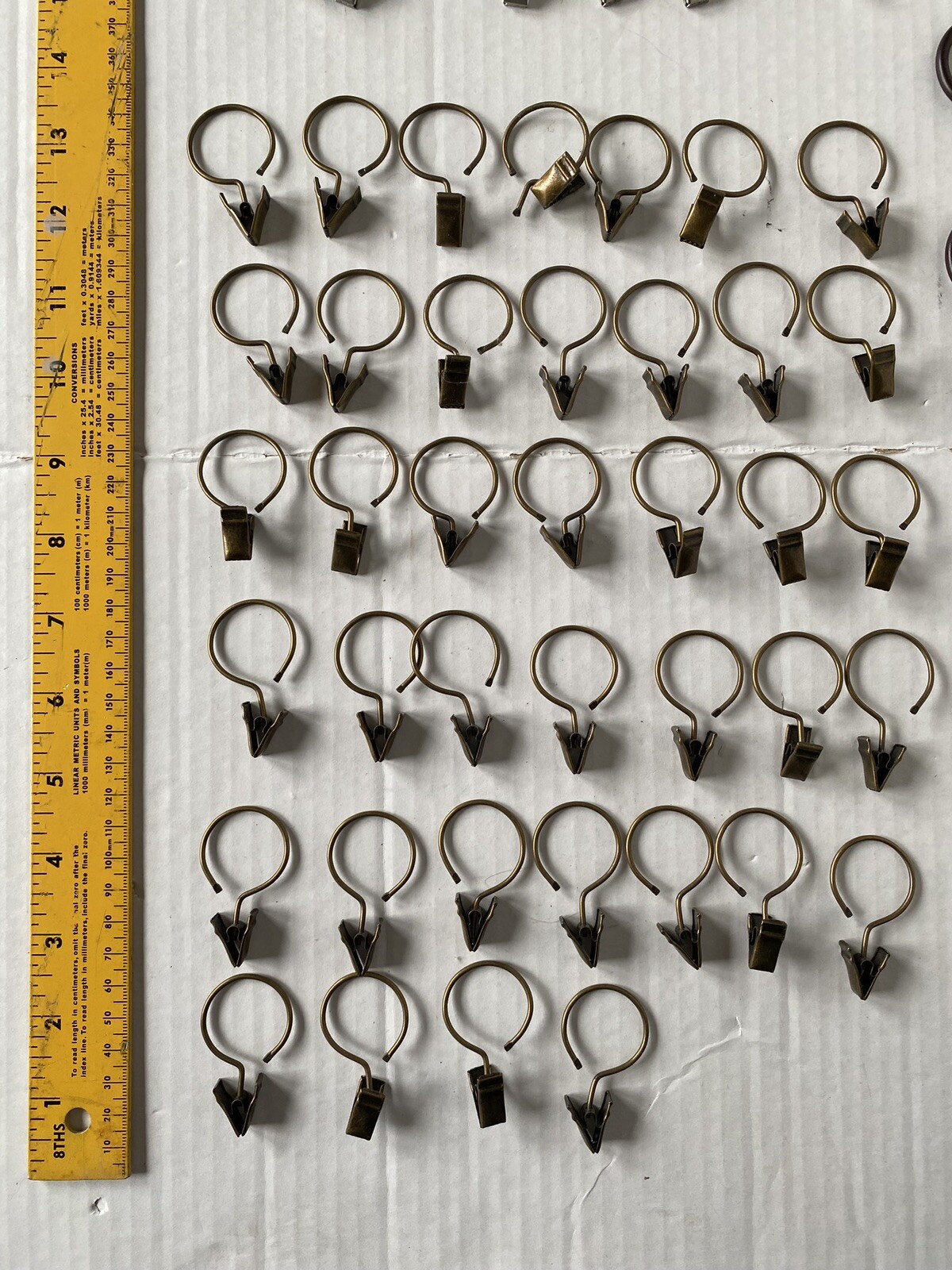 Lot of 90+ Metal Curtain Drapery Rod Rings & Clips Various Finishes And Sizes