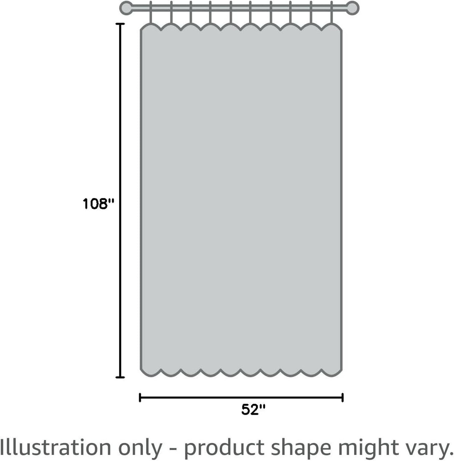 Linen Curtains Light Filtering 50×108 Inch Back Tab 2 Panels Black for Living