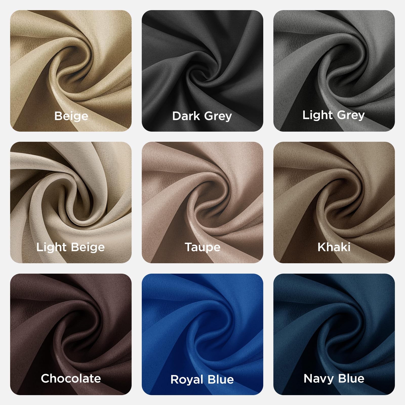 Joydeco Blackout Curtains 63 Inch Length 2 Panels Set, Thermal Insulated Long…