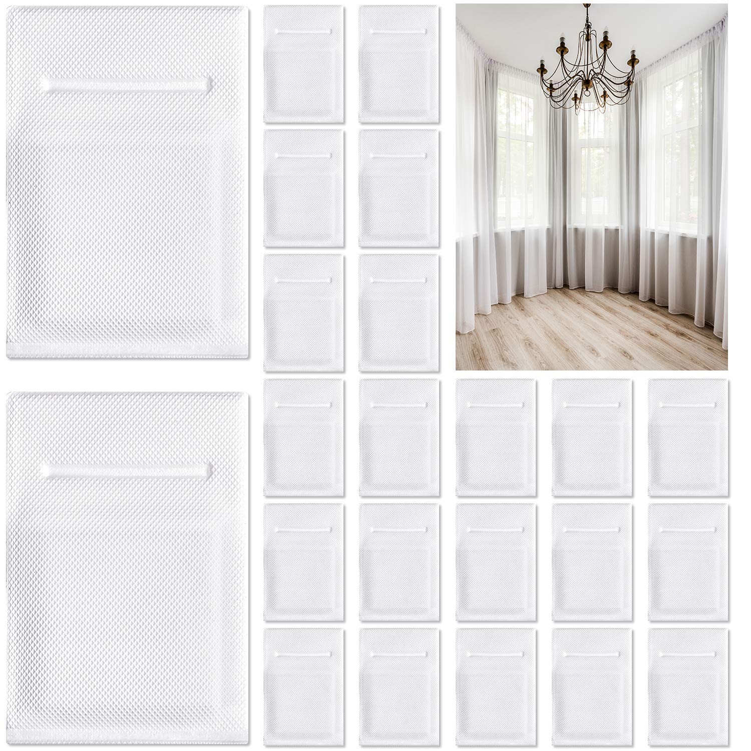 Curtain Drapery Weights Vinyl Covered Bottom Weights Sewing Kit 28 PCS