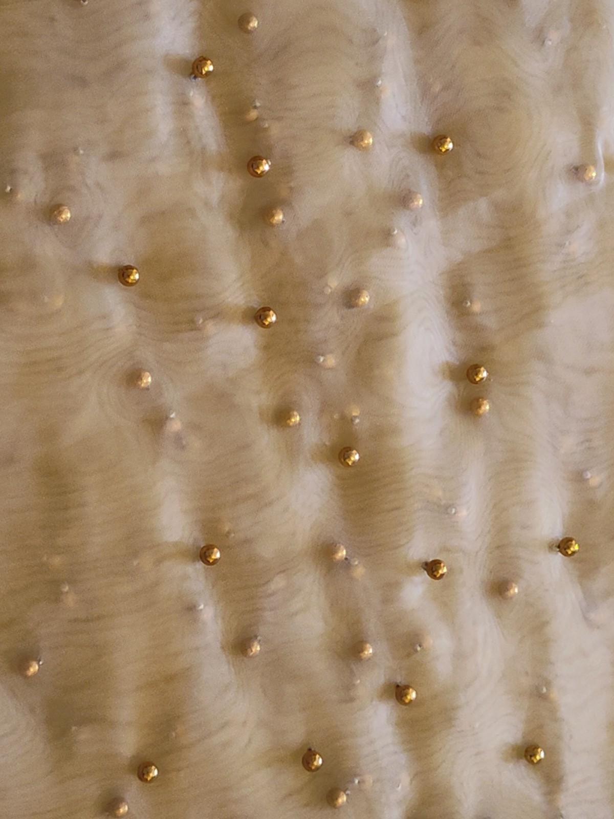 4pn New Tonal Gold Beaded Sheers Drapes Laura Ashley/ Waltham Marquee 76×84″