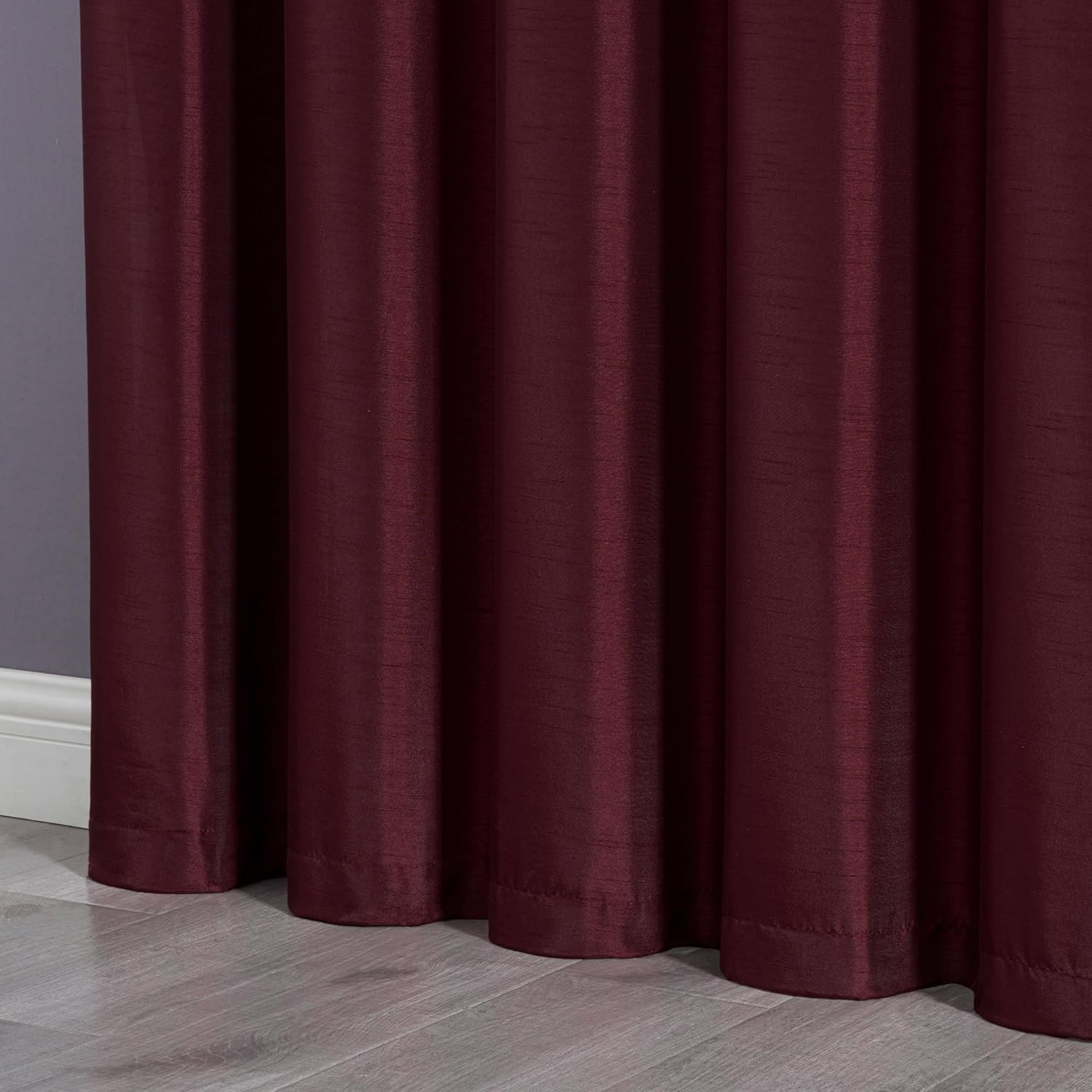 Luxury Jacquard Floral 4 Piece Window Curtain Set with Valance Sheer Maroon Gold