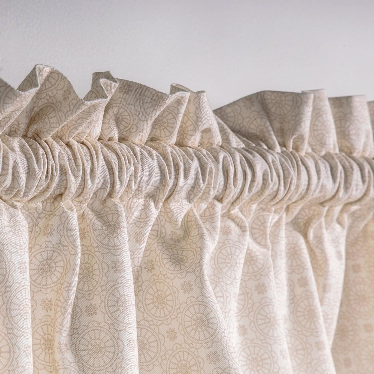 Kitchen Curtain Set for Windows 100% Cotton Set of Kitchen Curtain Valance fo…