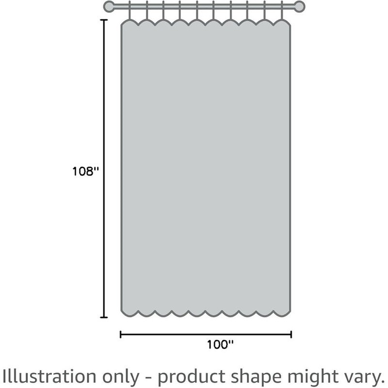 Fog Grey Room Darkening Curtain Panel 100W x 108L Heavyweight Fabric Blackout US