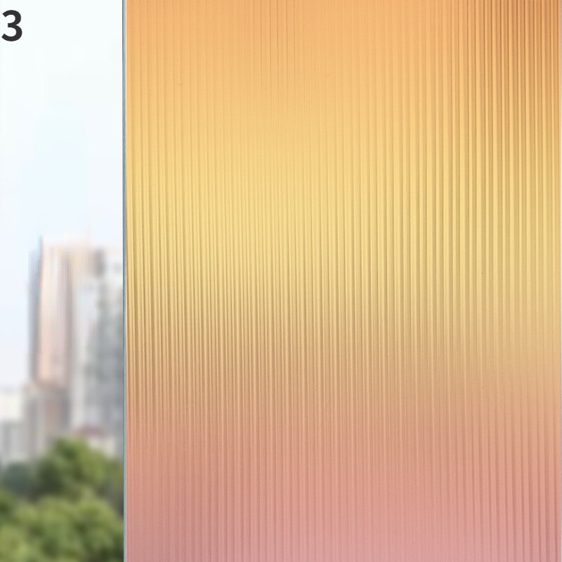 1X Static Cling Window Film Colorful Rainbow Glass Sticker Gradient Color Decor