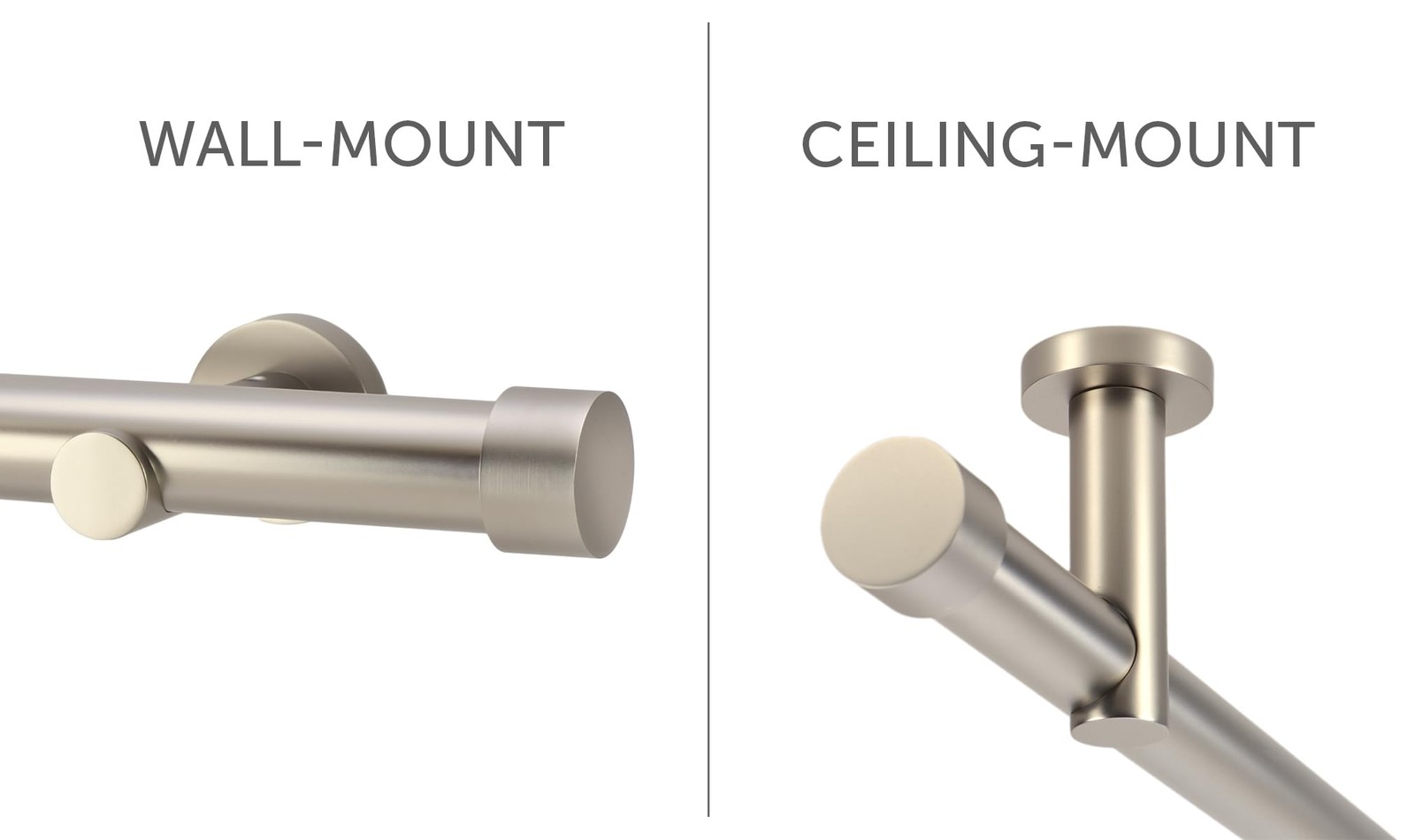 Ceiling or Wall Mount Curtain Rod Brackets Holders for Curtain Rods of 7/8 an…