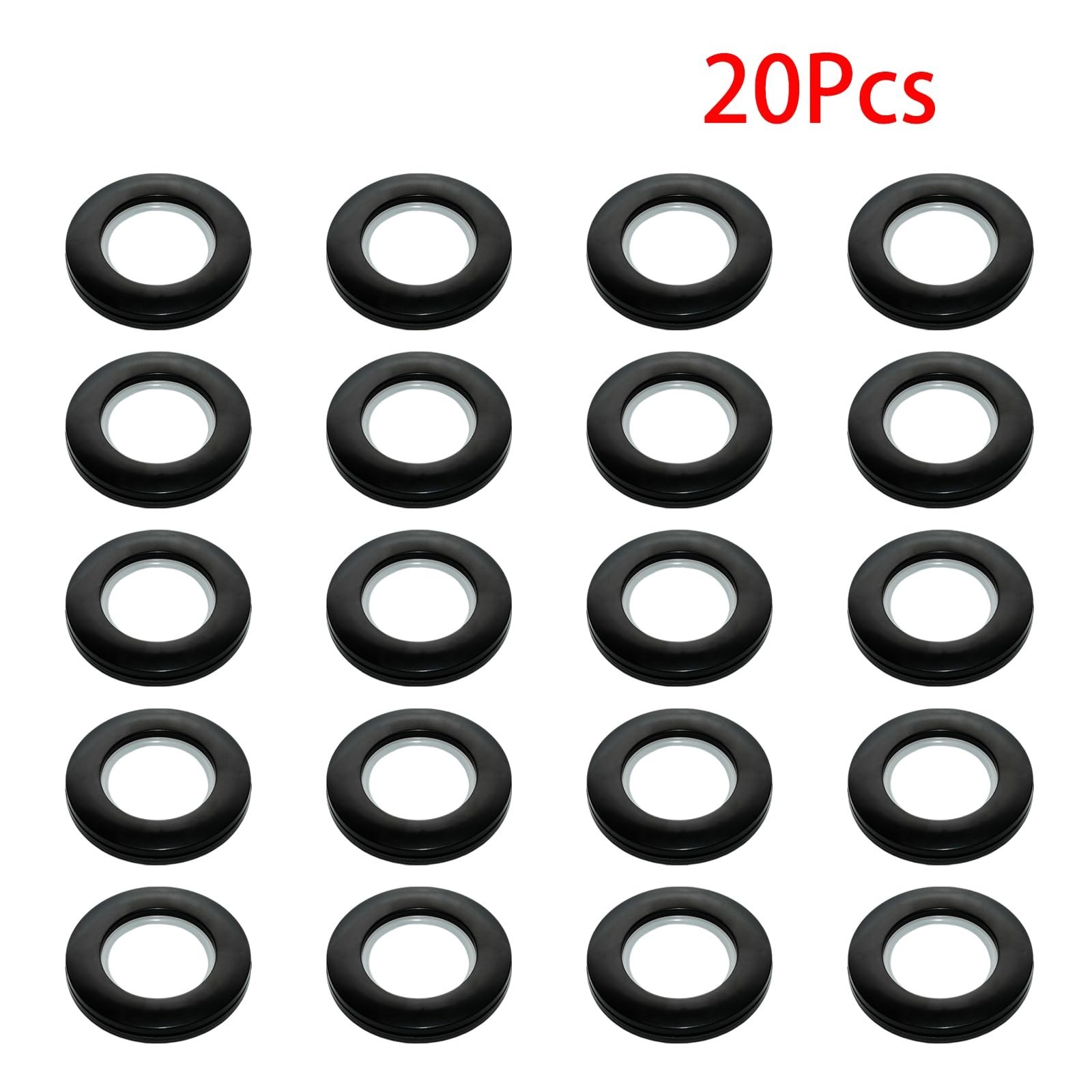 20 Pcs Plastic Curtain Grommets, ABS Curtain Eyelet Rings, Round Rings, Inner…