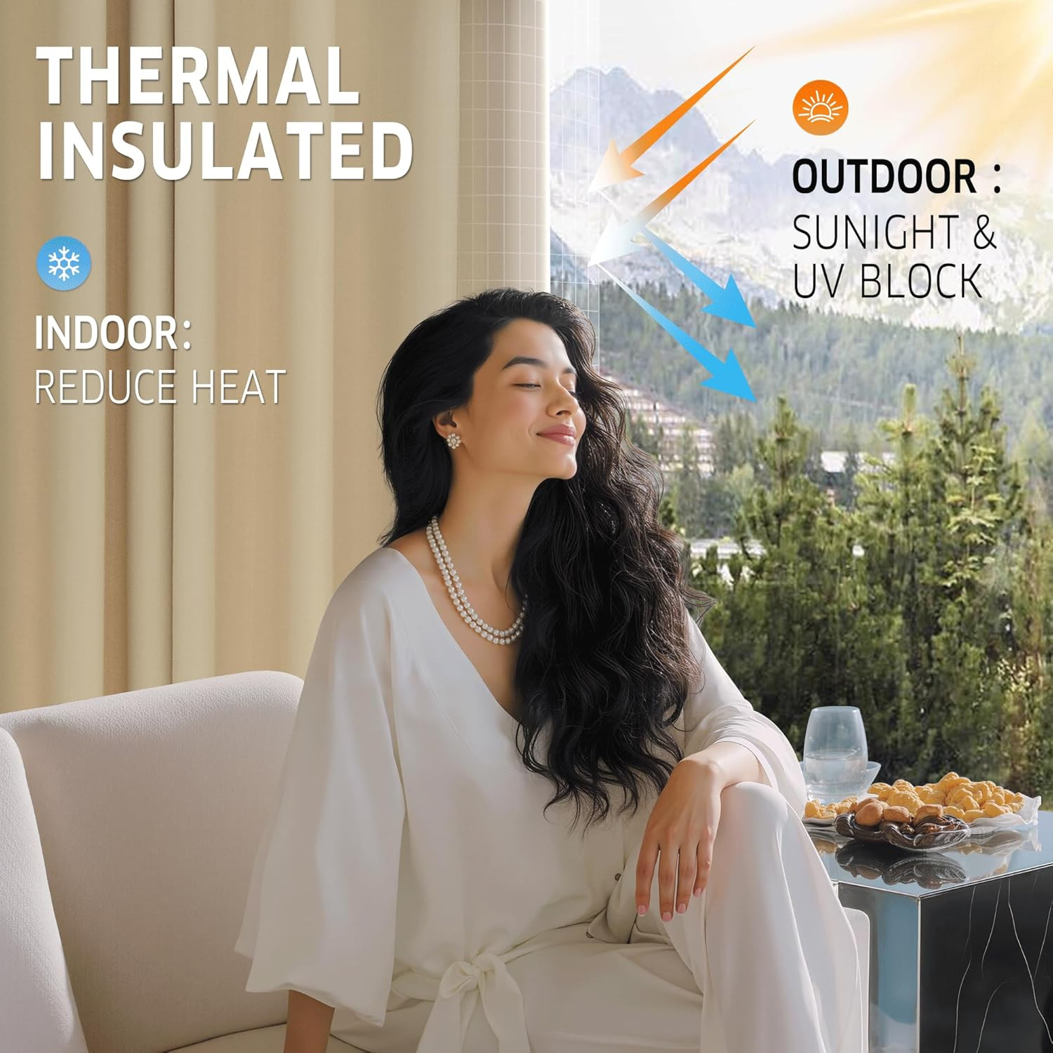 Outdoor Curtains Extra Long – Blackout Privacy Waterproof outside Curtains Block