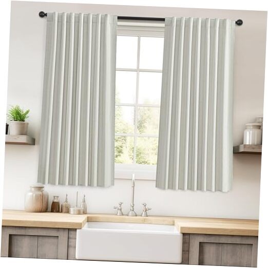 Blackout Curtains 54 Inch Long for 50″W x 54″L (Pack of 2) Greyish Beige