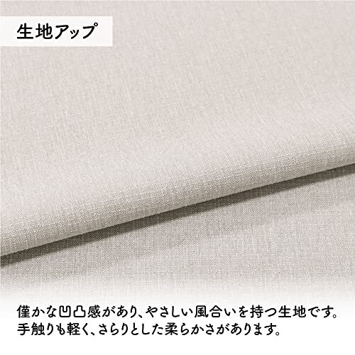 Noren Curtain Plain Simple Natural Width 72 x Length 90cm White Brown 95583