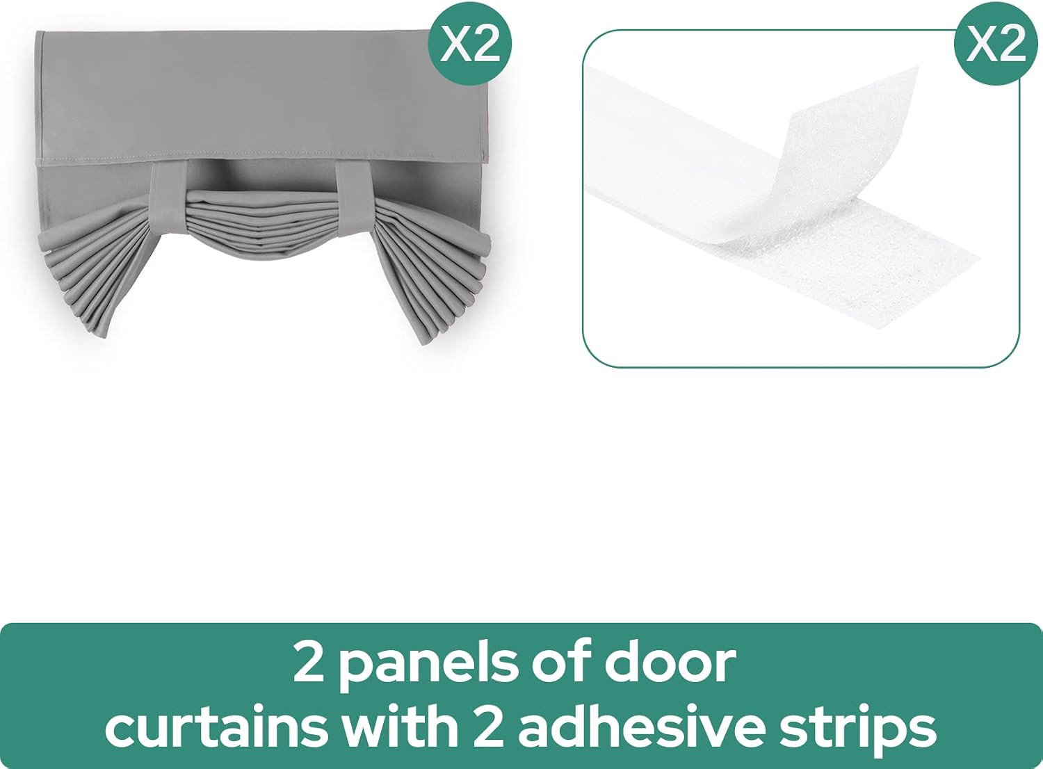Blackout French Door Curtains for Door Window, Privacy Curtains Set of 2, Shade