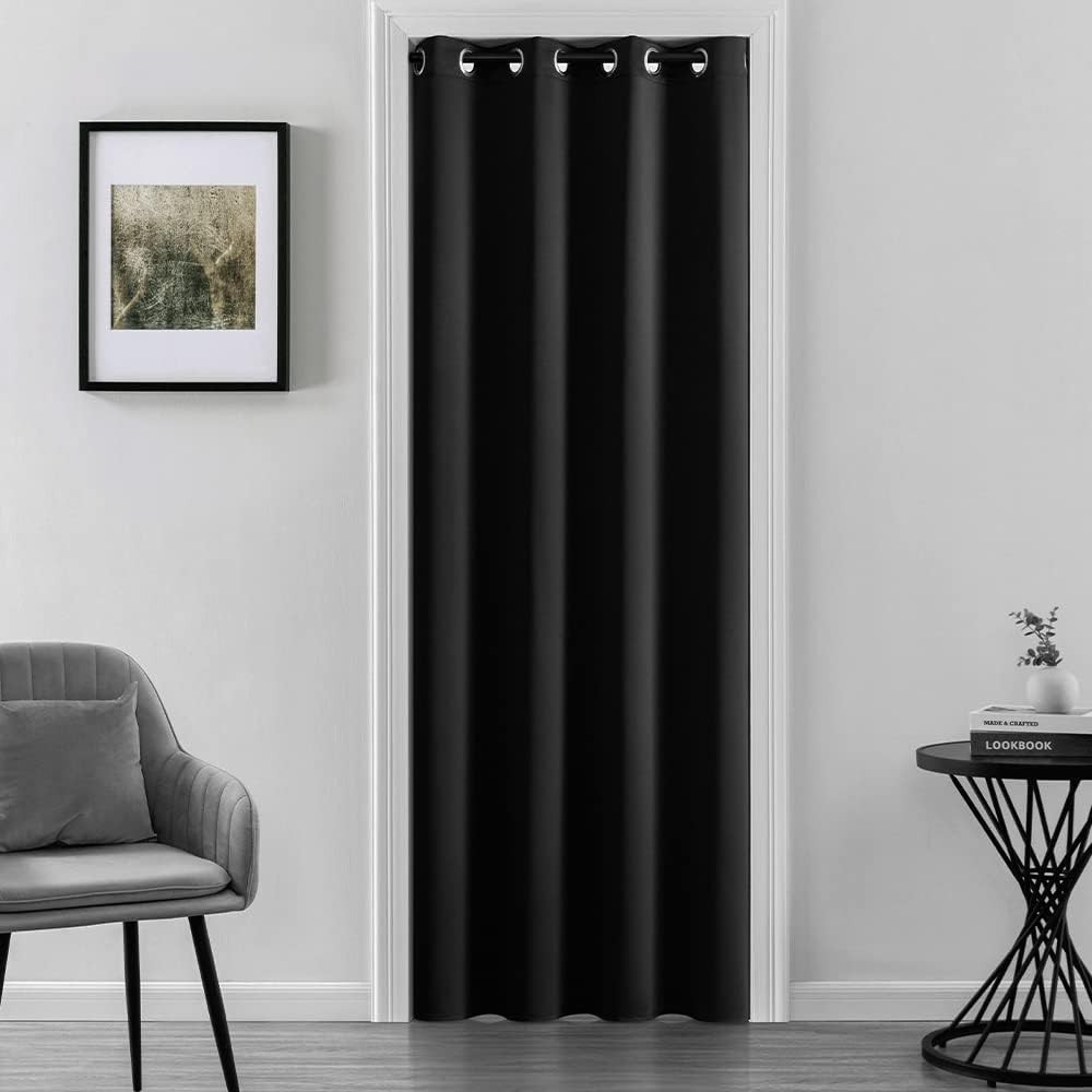 Grommet Top Room Divider & Privacy Curtain 42” W x 80” L – Blackout Fabric
