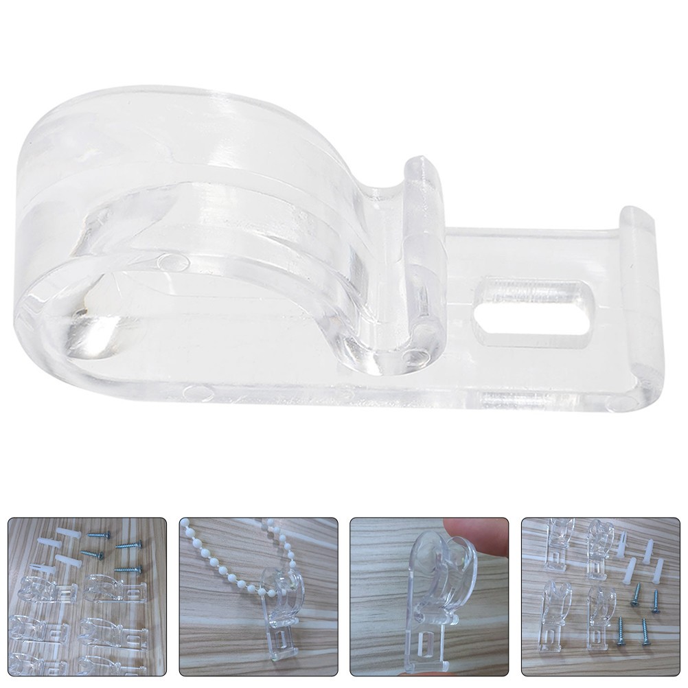 20Pcs Transparent Pom Curtain Hook Clips for Roller Blind Cord Safety