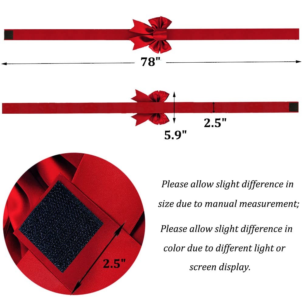 Christmas Cabinet Bows Festive Ribbons Large Door Ribbon Decoration Red