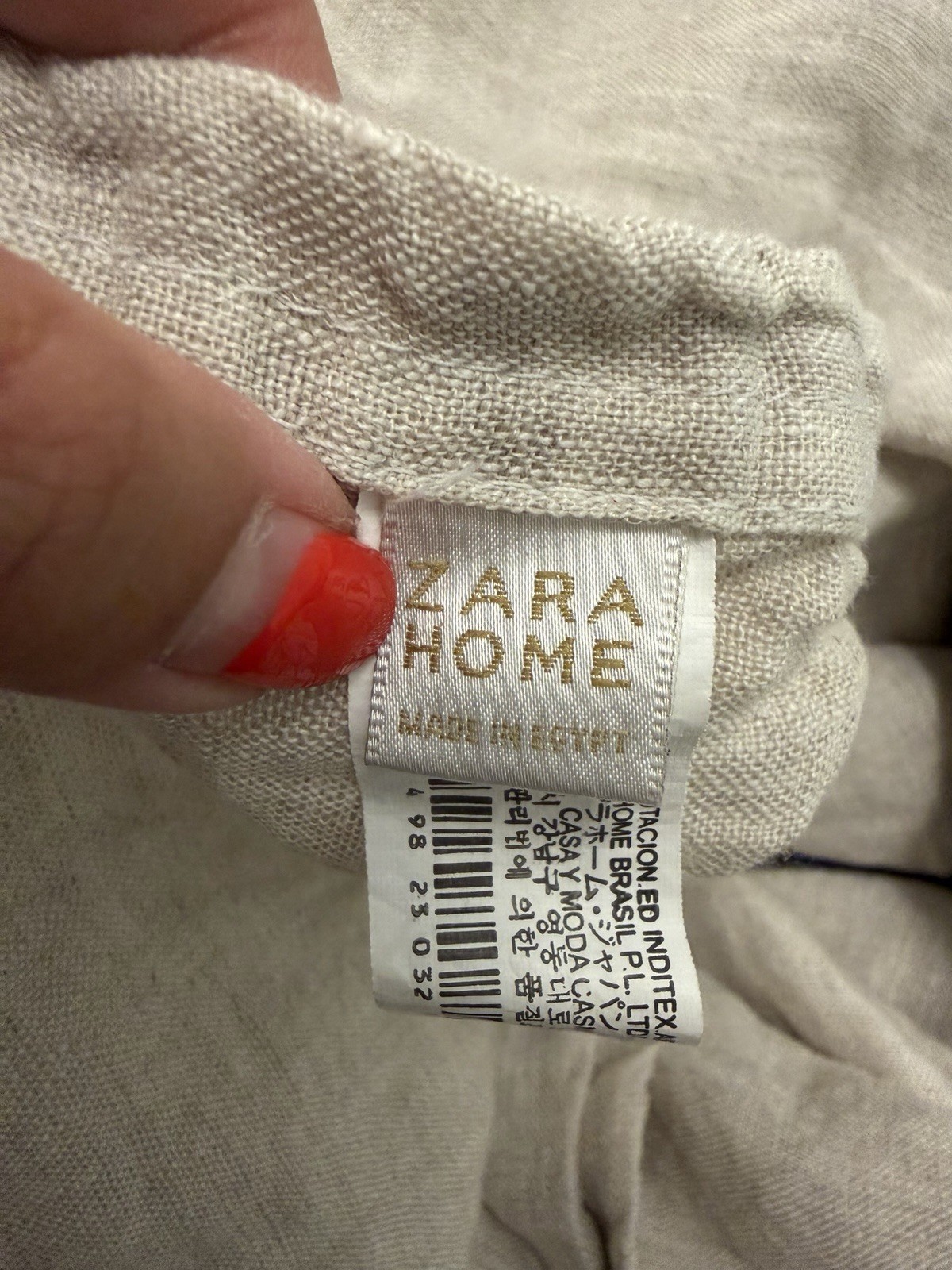 Zara Home 100% Linen Washed Linen Curtain Medium Opacity Single Panel 55×106.5”