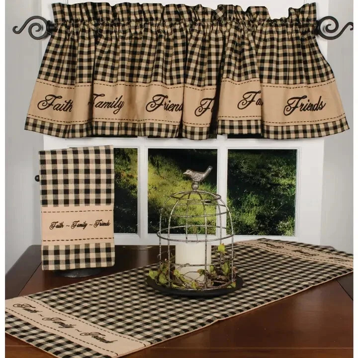 2 Home Collections Raghu Faith Family Friends Valance Curtains Fully Lined