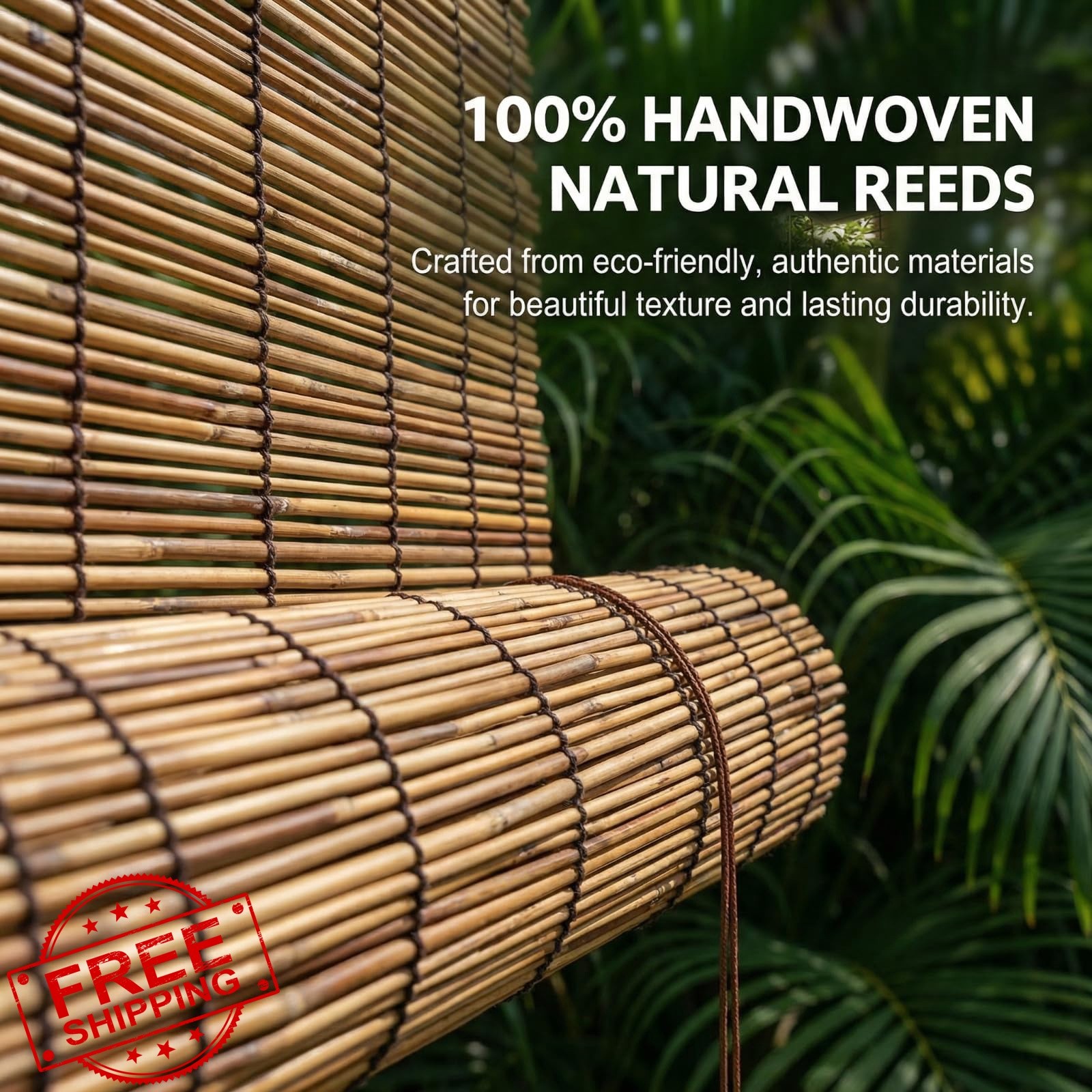 Lignity Bamboo Blinds Carbonized 34″W x 72″H