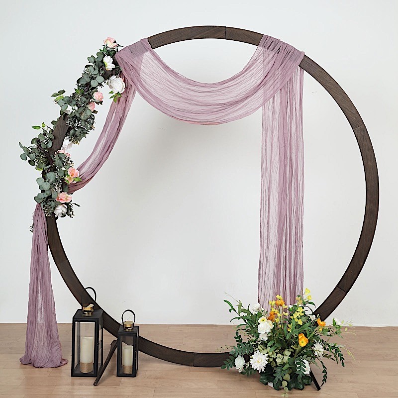 20 ft VIOLET AMETHYST Cheesecloth Cotton Fabric Wedding Arch Drape CURTAIN