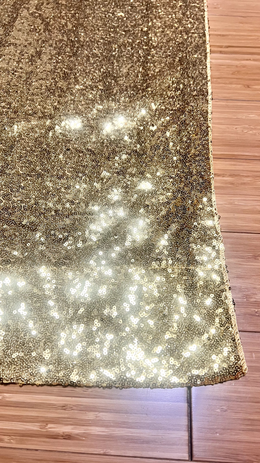 Gold 2FT X 7.5FT Sparkly Sequin Backdrop Curtains 12 Panels for Wedding Party