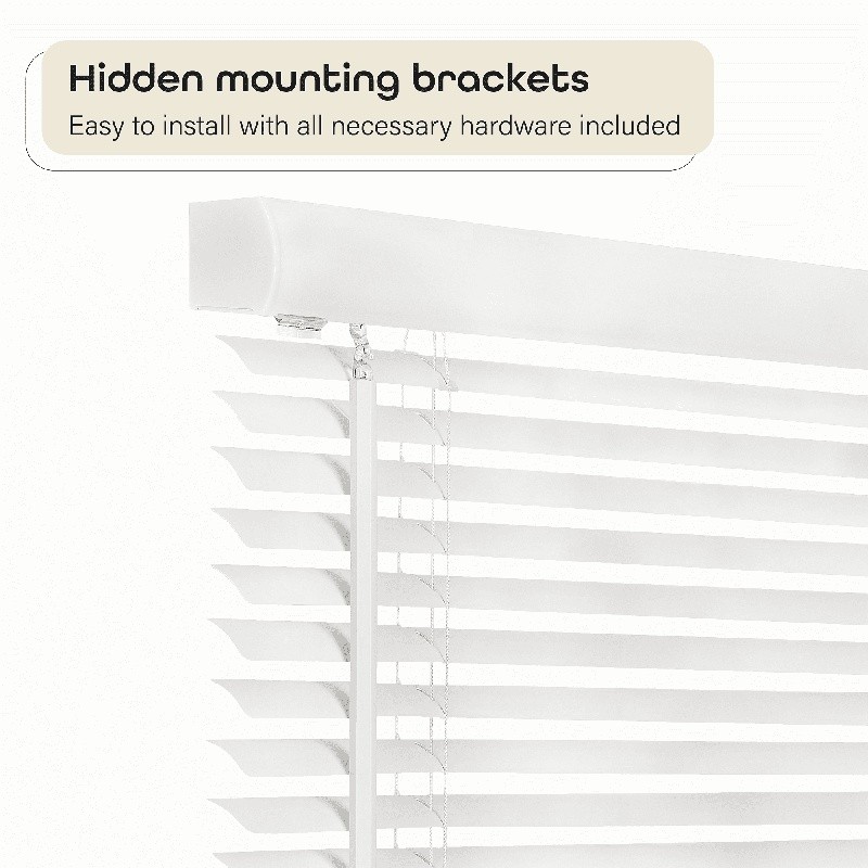 Cordless Mini Blinds Light Filtering Window Treatment Wand Tilt Child Pet Safe