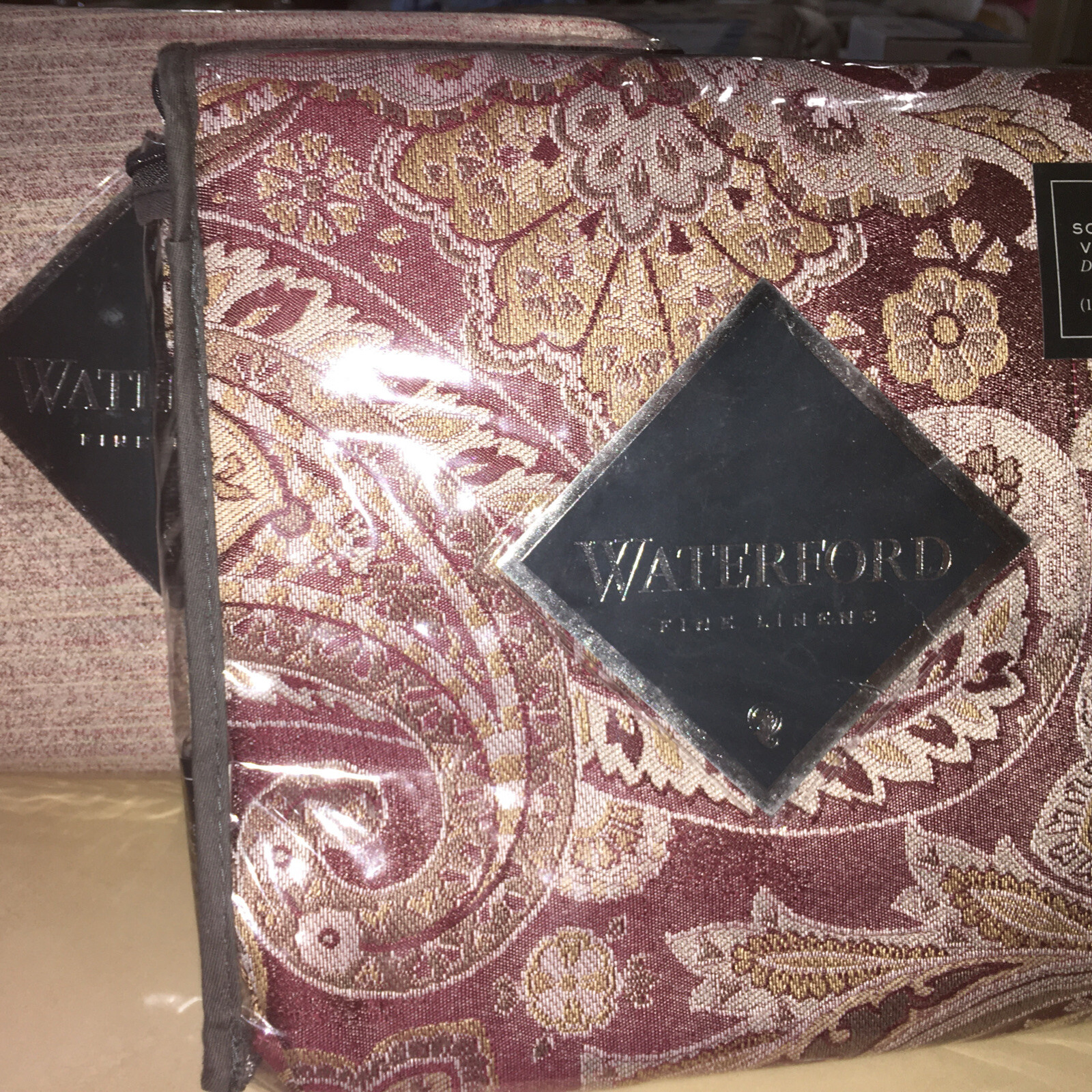 WATERFORD DANEHILL WINDOW DRESSING 5pc DRAPES VALANCE RED NIP BEAUTIFUL