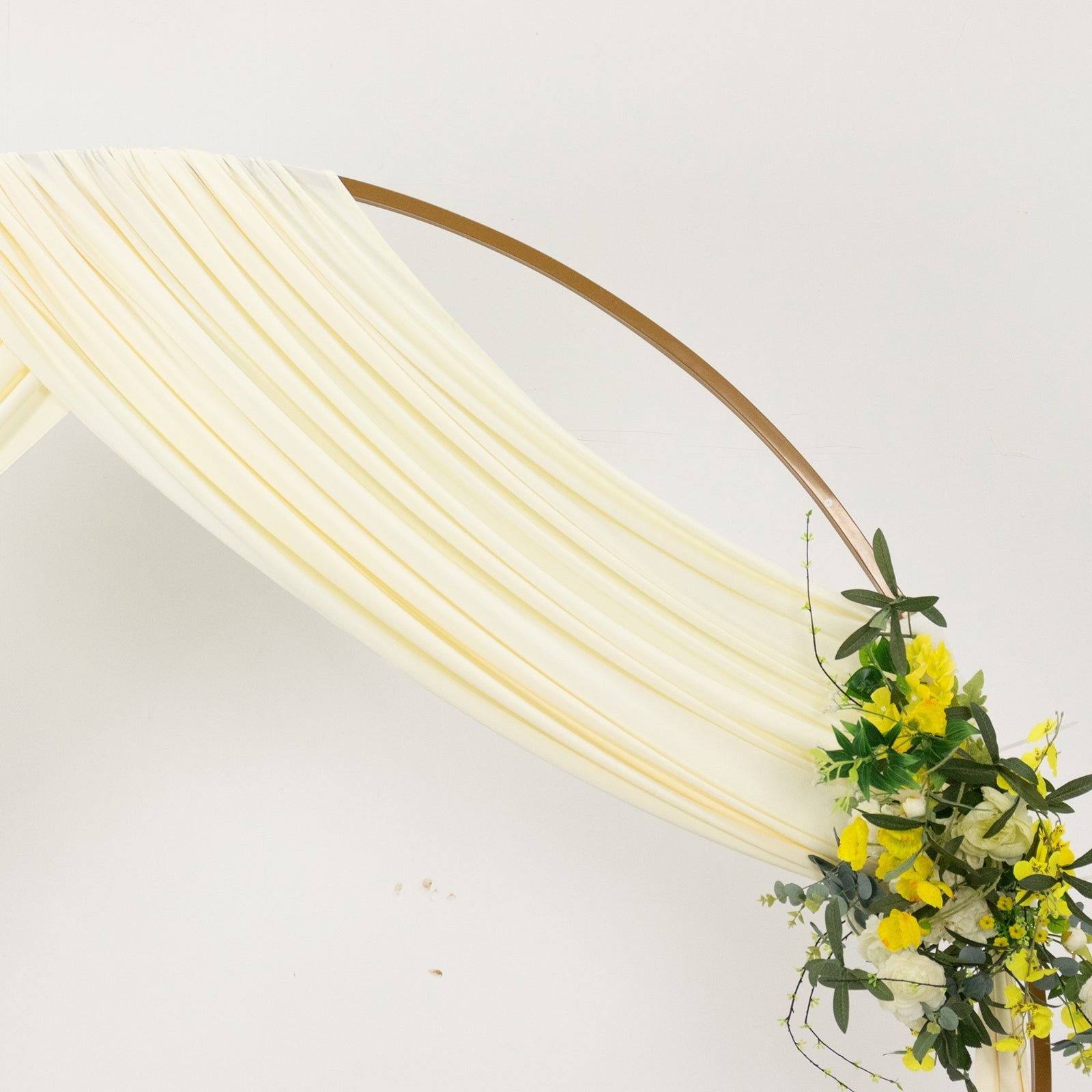 18 ft IVORY 4-Way Stretch Spandex Divider Backdrop Curtain Party Wedding