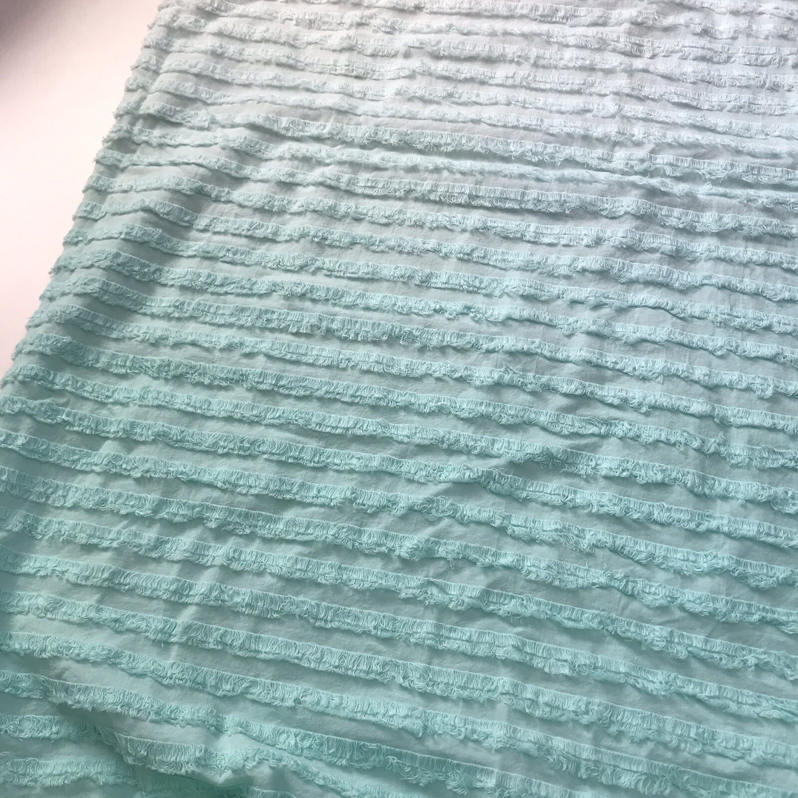 Pottery Barn Textured Cotton Curtains Drapery Pair Set 2 Ombré 52 X 96 Teal Blue