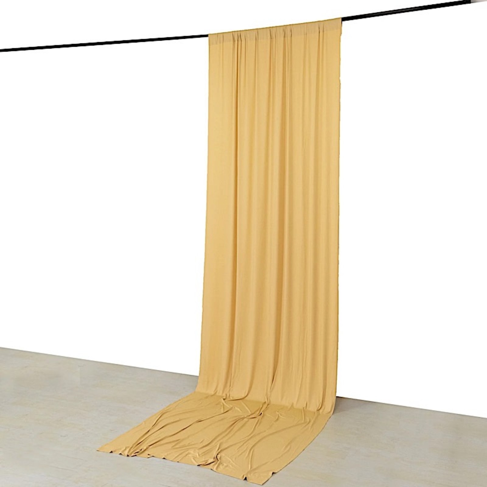 5 ft x 14 ft CHAMPAGNE 4-Way Stretch Spandex Divider Backdrop Curtain Wedding