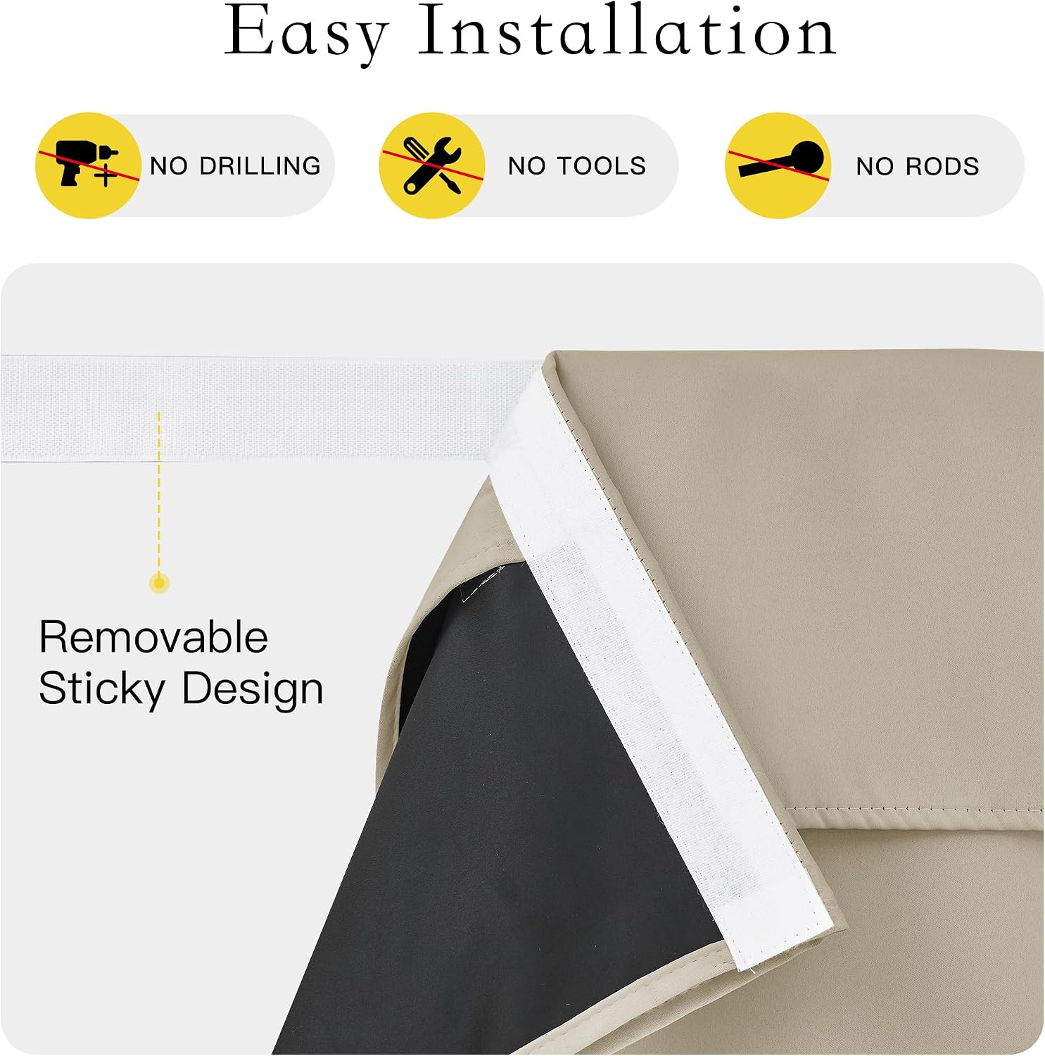 Door Curtains, 100% Blackout Thermal Insulated Window Covering for Glass Front K