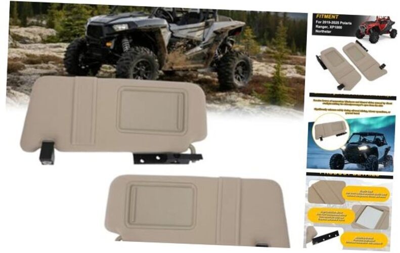 Sun Visors for 2019-2025 Polaris Ranger XP 1000 Northstar EPS Upper Front