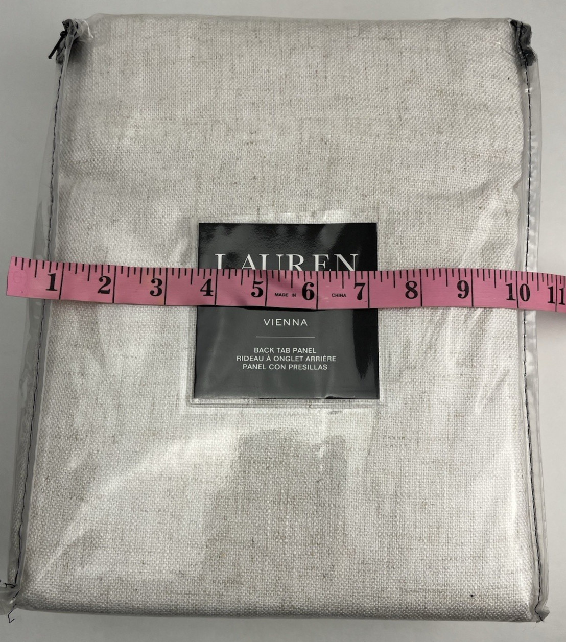 New Lauren Ralph Lauren Back Tab Curtain Panel Vienna Linen 1-54×108″ Panel