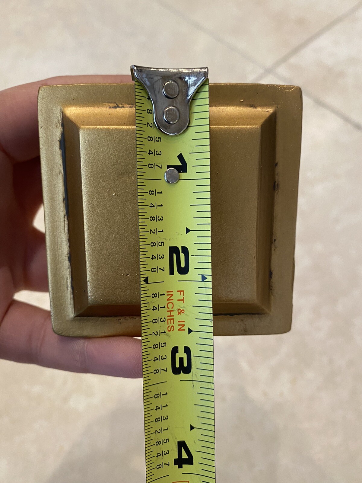 2x Wooden Drapery Curtain Rod Finials Fits 1 3/8” Rod – Screw On – Gold