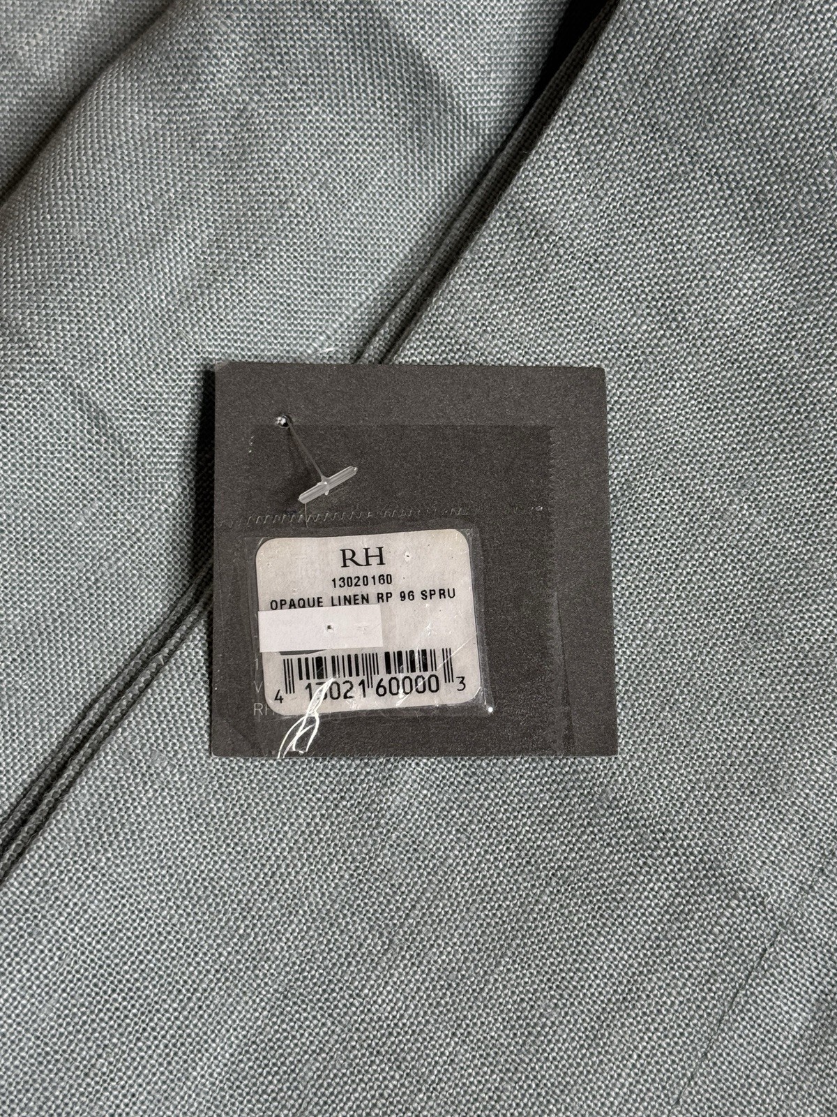 Restoration Hardware Opaque Belgian Linen Drapery RP 50″W x 96″L Spruce $299
