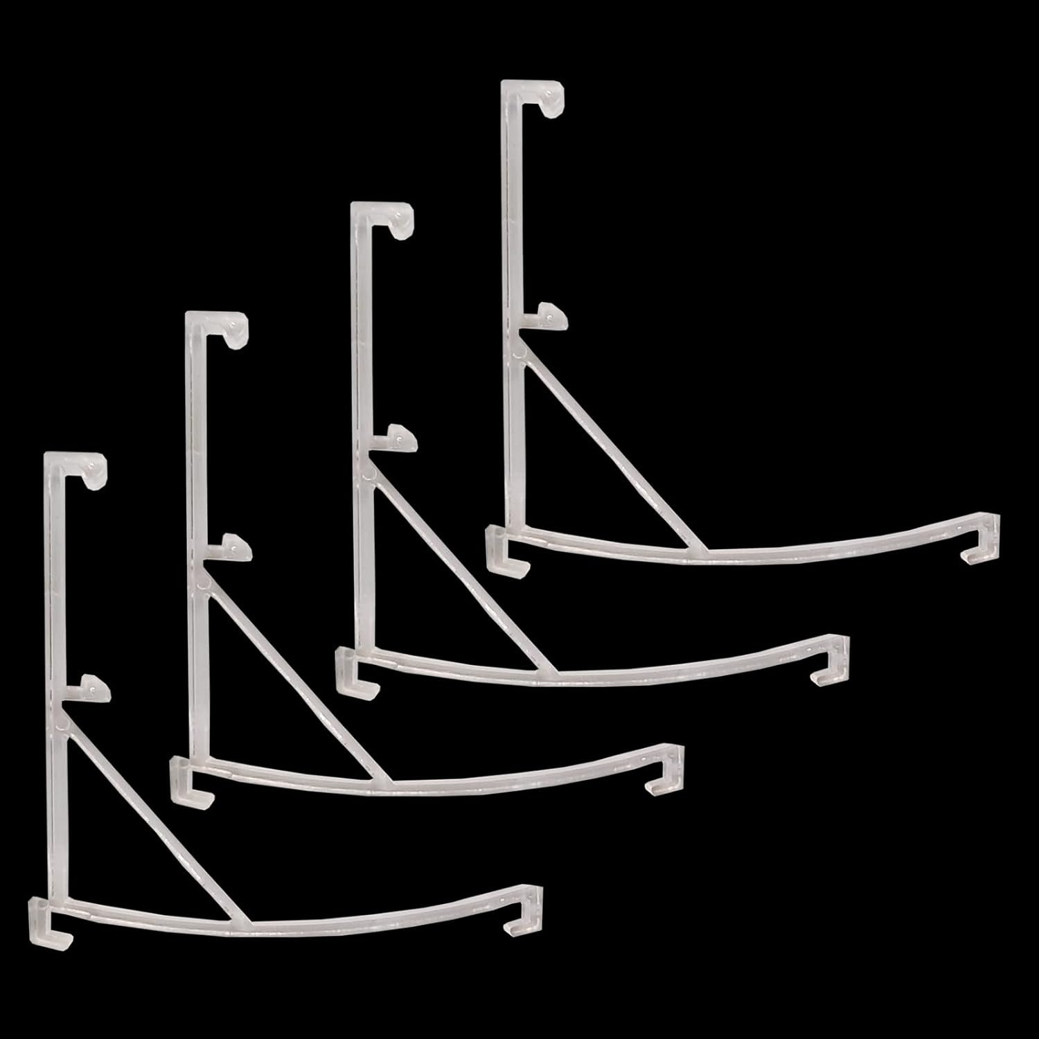8Pcs Clear Plastic Valance Clips 3.5″ Hidden Retainer Holder for Vertical Blinds