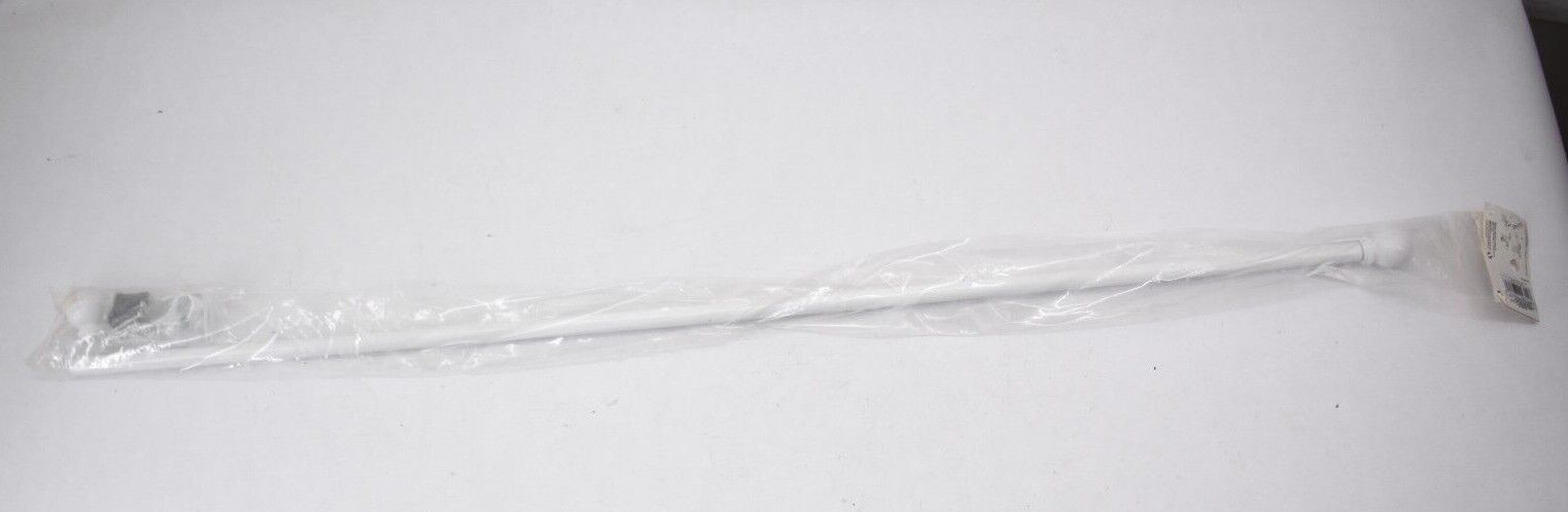 Kenney Chelsea Window Decorative Curtain Rod Set Standard 48-86″ Bright White