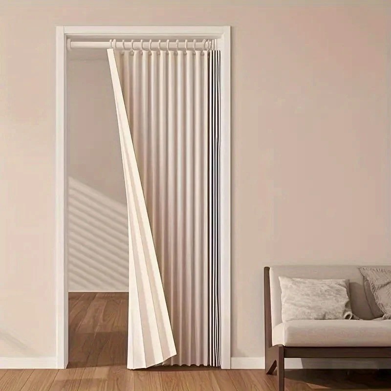 Accordion Style Magnetic Folding Door Curtains for Doorways/Closet Room Divider