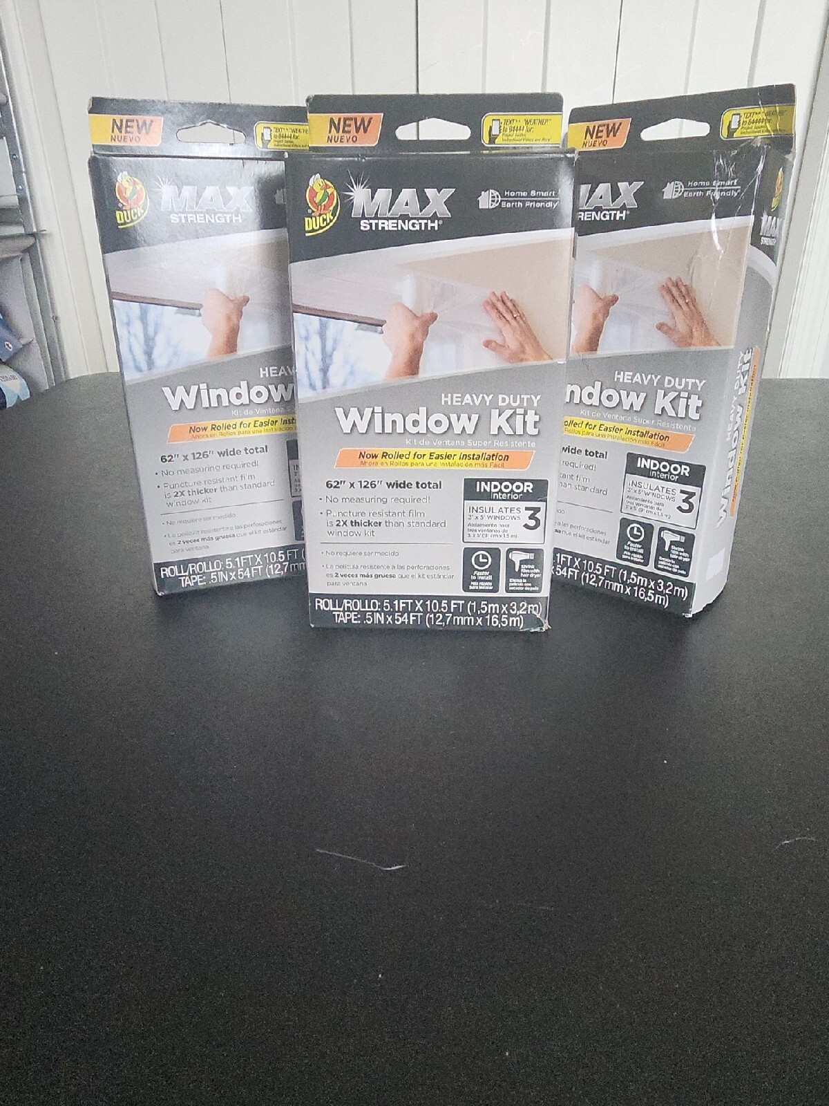 NEW Duck MAX Heavy Duty 62” x 126” Window Kit Insulating Shrink Film