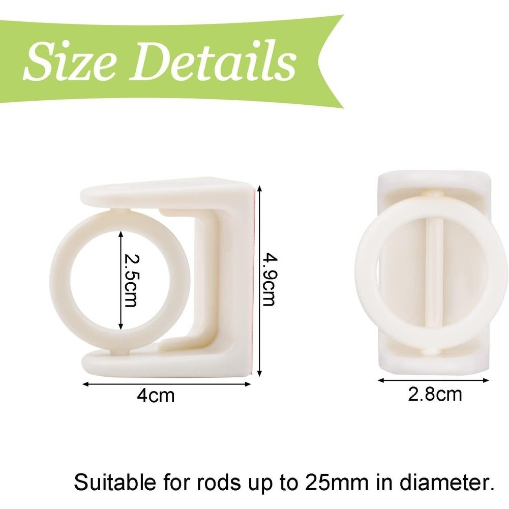 Modern Minimalist Hanging Ring Bracket for Curtains and Towel Racks 25mm Fit